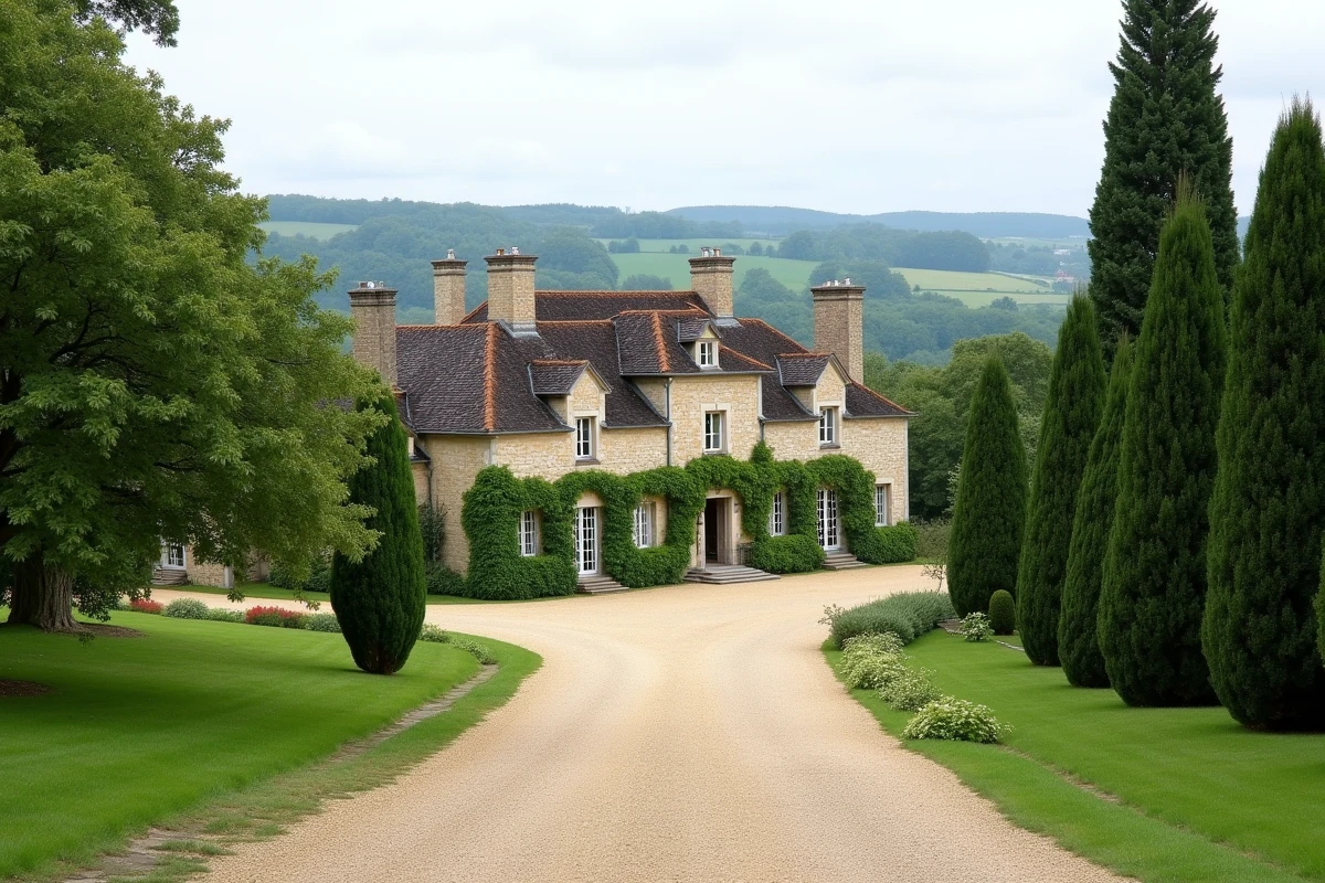 Domaine et propriété en pierre de style manoir vendéen représentant les investissements immobiliers de Philippe de Villiers