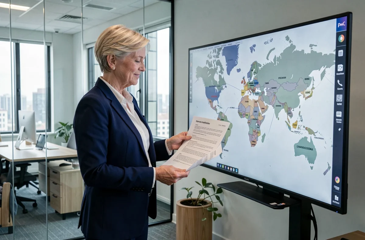 Consultante de PwC Marseille spécialisée en conformité internationale travaillant sur des dossiers réglementaires